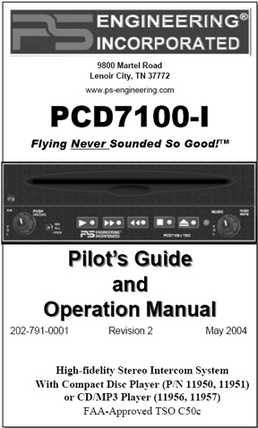 PCD7100-I Intercom-CD/MP3 player Manual